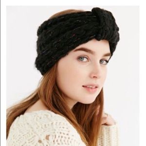 Urban Outfitters Black Metallic Ear Warmer